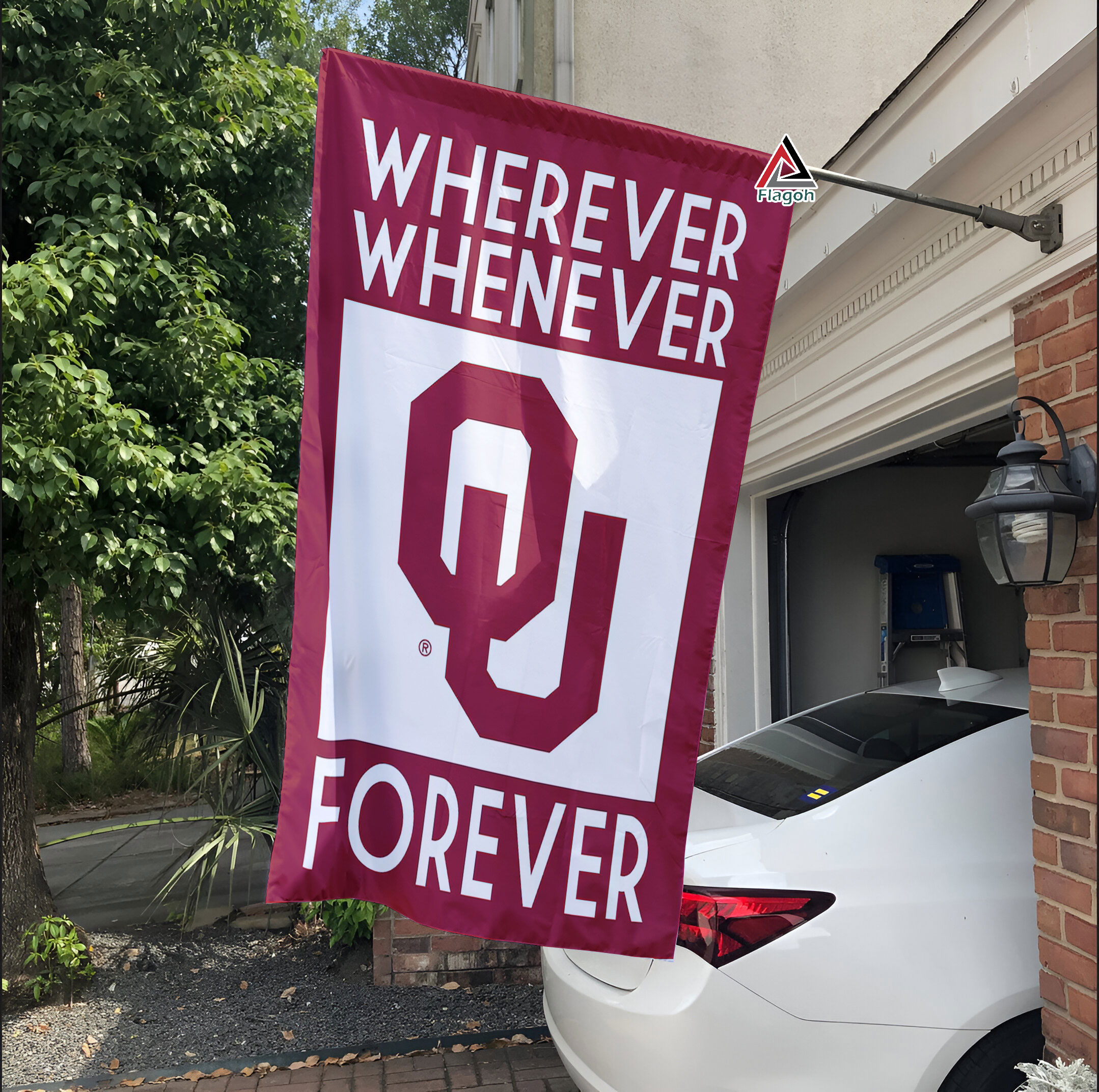 Oklahoma Sooners Forever Fan Flag, NCAA Sport Fans Outdoor Flag - Image 2