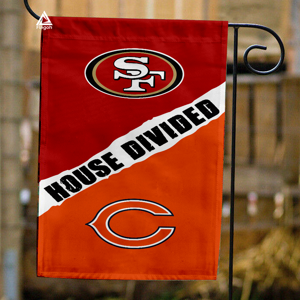 49ers vs Bears House Divided Flag, NFL House Divided Flag