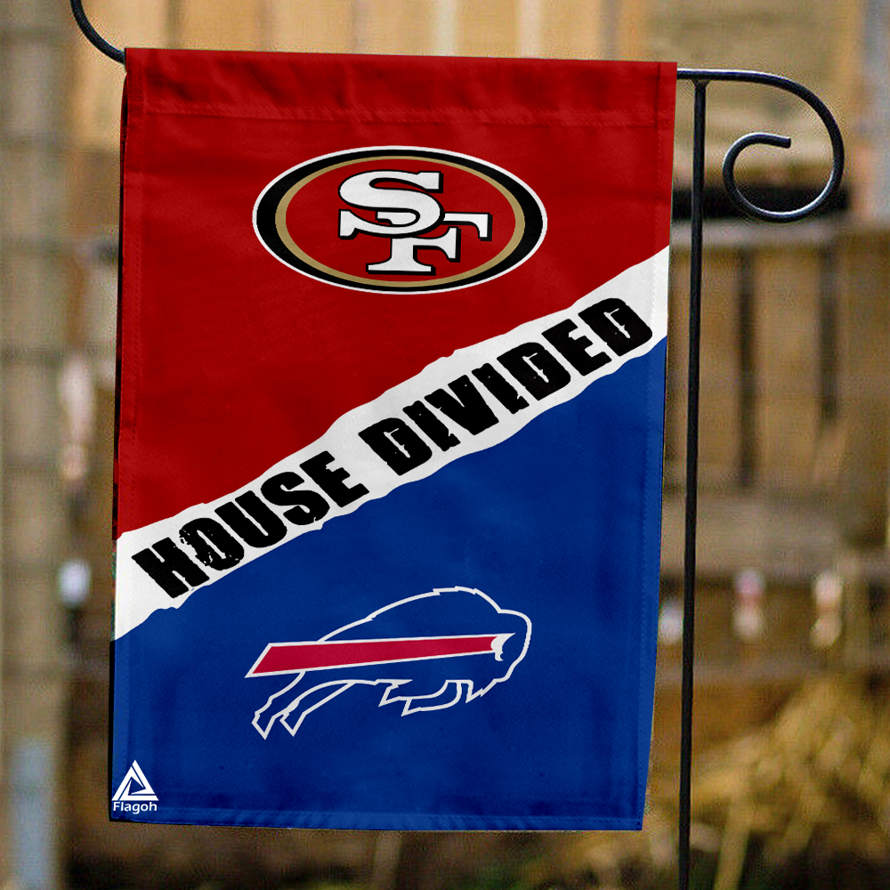 49ers vs Bills House Divided Flag, NFL House Divided Flag