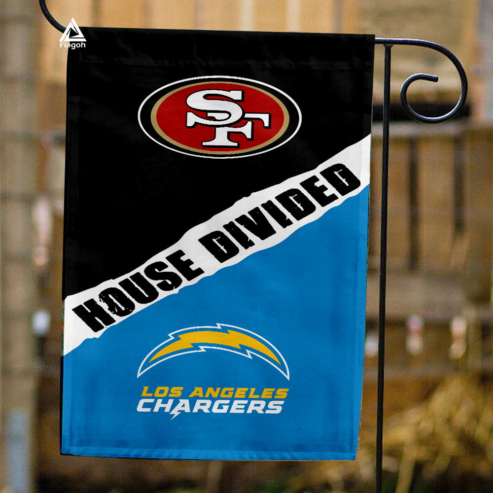 49ers vs Chargers House Divided Flag, NFL House Divided Flag