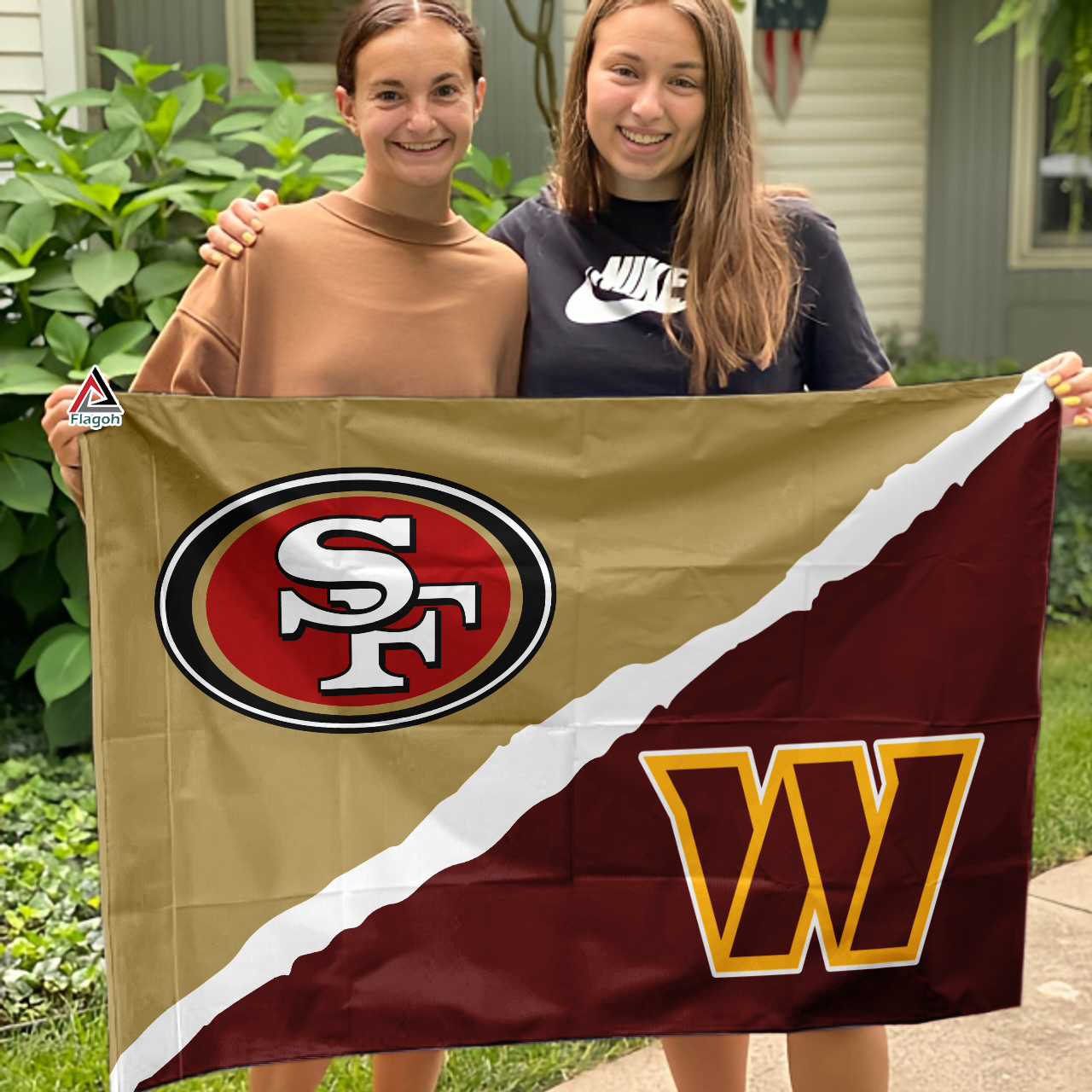 49ers vs Commanders House Divided Flag, NFL House Divided Flag - Image 3