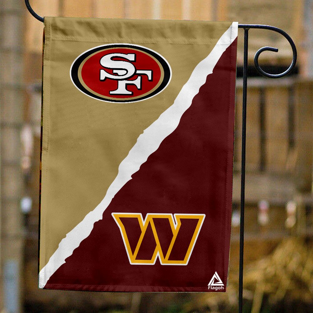 49ers vs Commanders House Divided Flag, NFL House Divided Flag