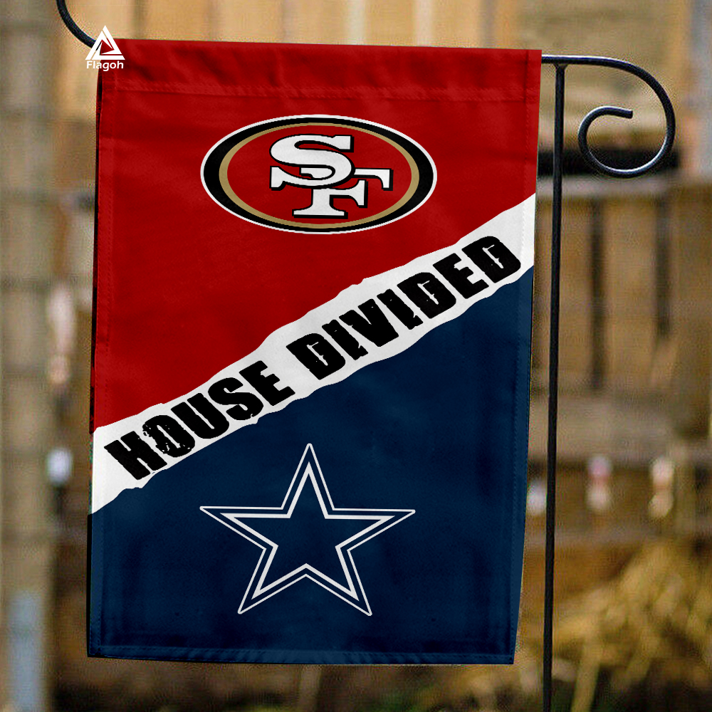 49ers vs Cowboys House Divided Flag, NFL House Divided Flag