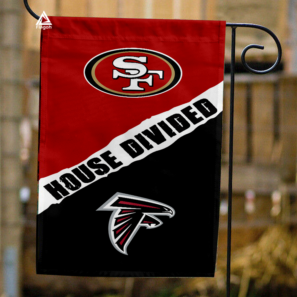 49ers vs Falcons House Divided Flag, NFL House Divided Flag