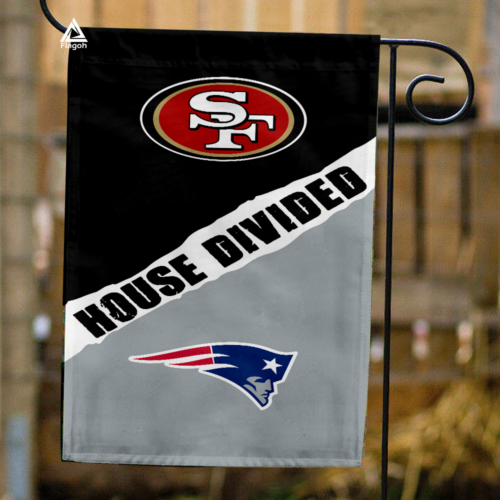 49ers vs Patriots House Divided Flag, NFL House Divided Flag