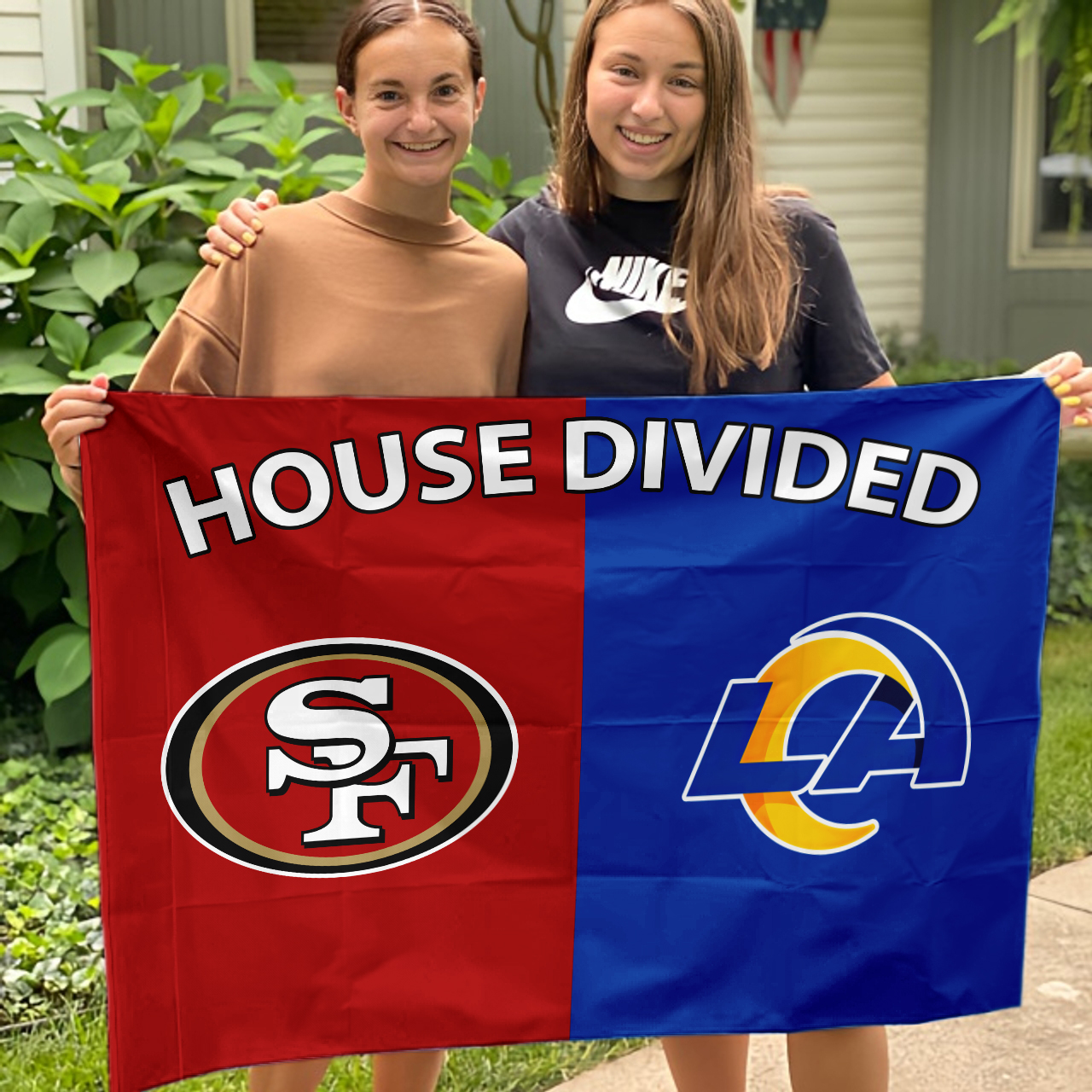 49ers vs Rams House Divided Flag, NFL House Divided Flag - Image 3
