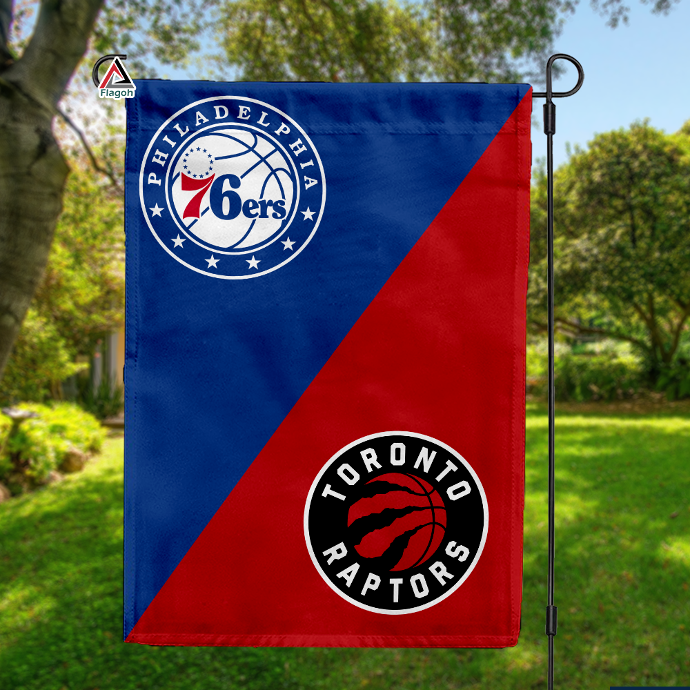 76ers vs Raptors House Divided Flag, NBA House Divided Flag
