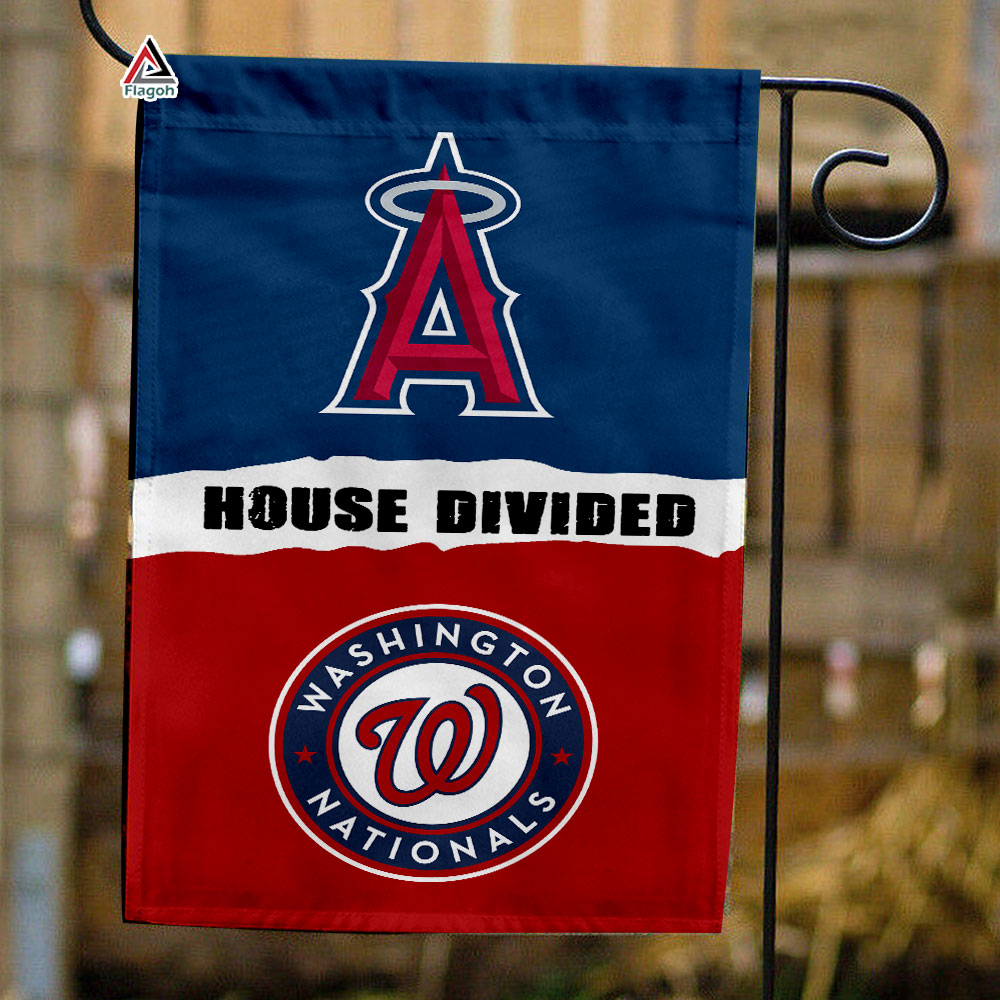 Angels vs Nationals House Divided Flag, MLB House Divided Flag