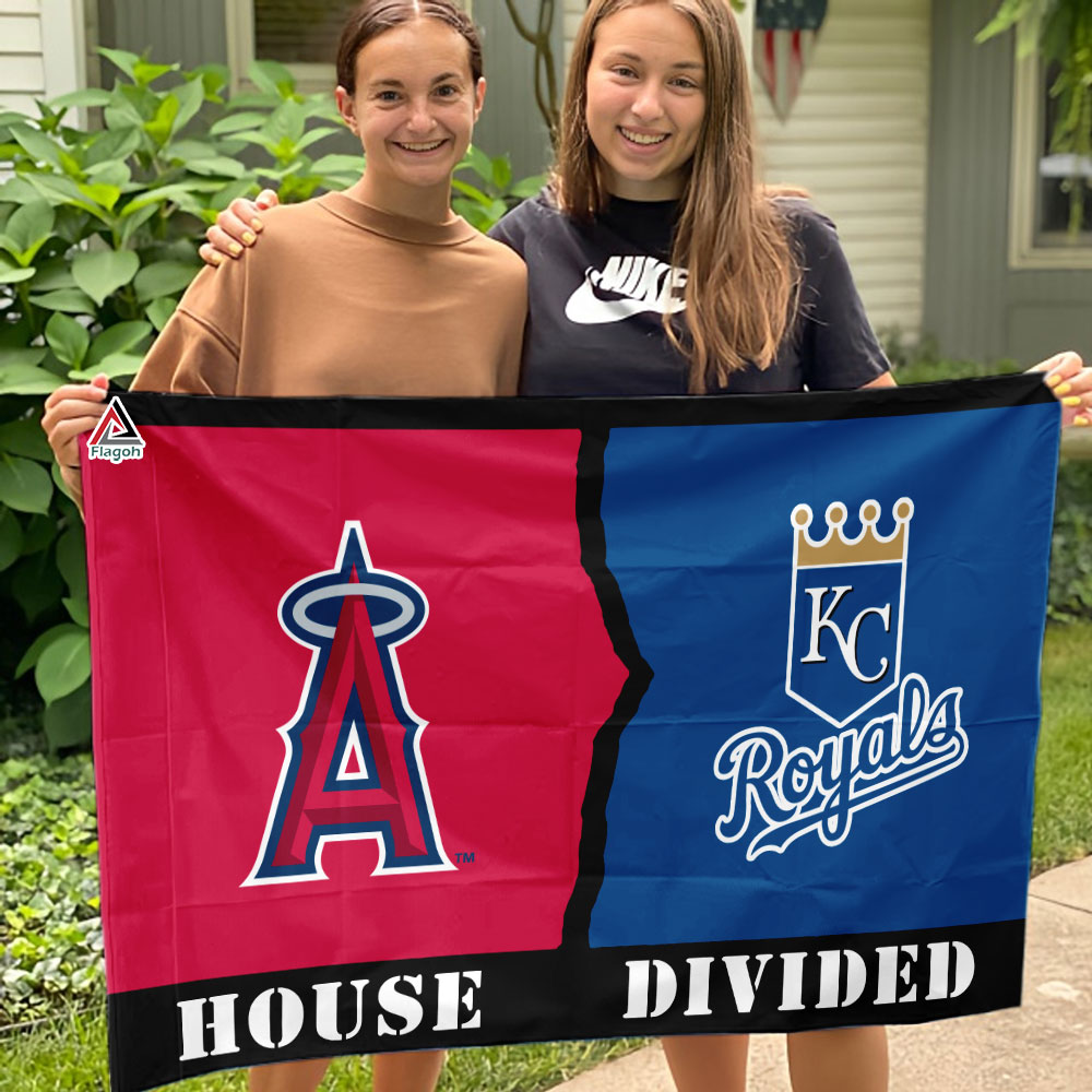 Angels vs Royals House Divided Flag, MLB House Divided Flag - Image 3