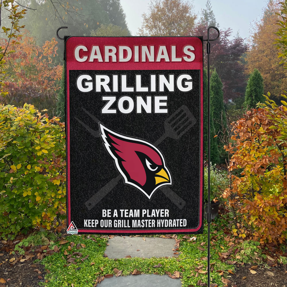 Arizona Cardinals Grilling Zone Flag, Cardinals Football Fans BBQ Flag