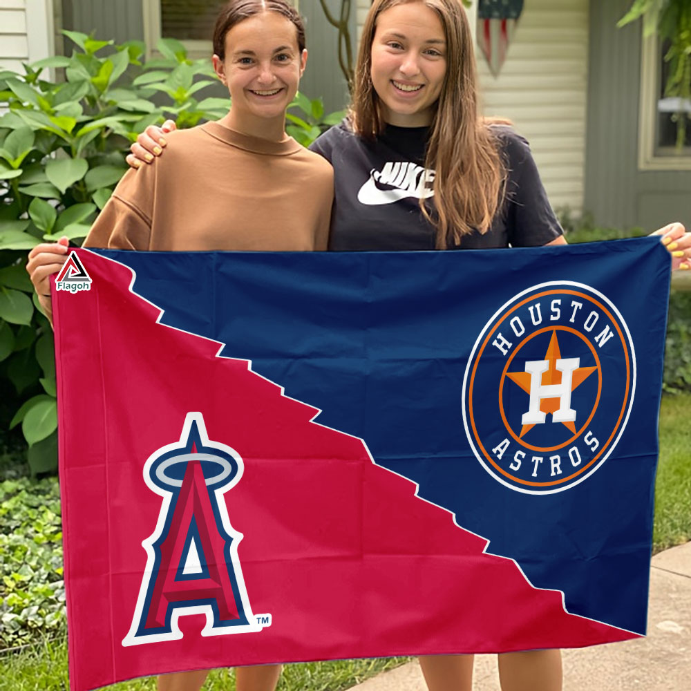 Astros vs Angels House Divided Flag, MLB House Divided Flag - Image 3