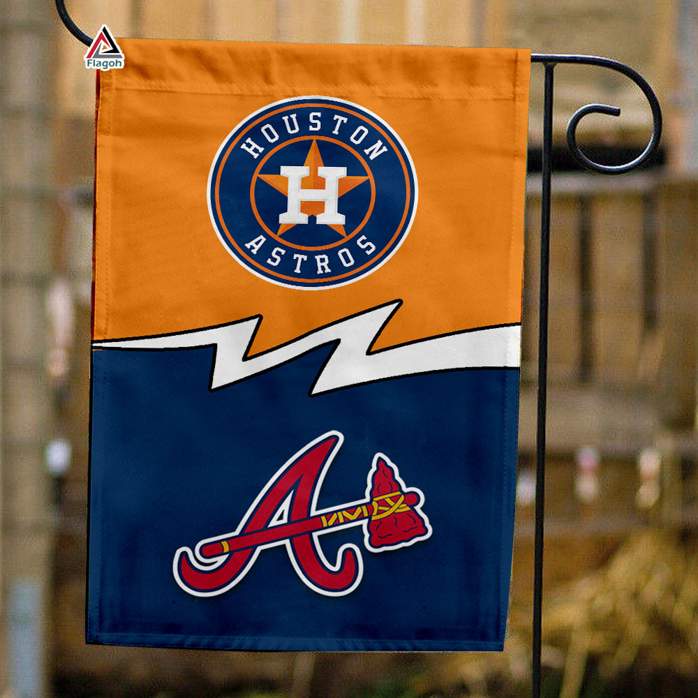 Astros vs Braves House Divided Flag, MLB House Divided Flag