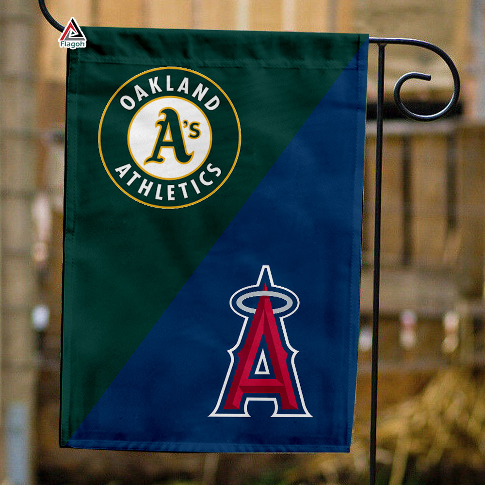 Athletics vs Angels House Divided Flag, MLB House Divided Flag