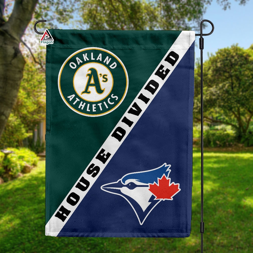 Athletics vs Blue Jays House Divided Flag, MLB House Divided Flag