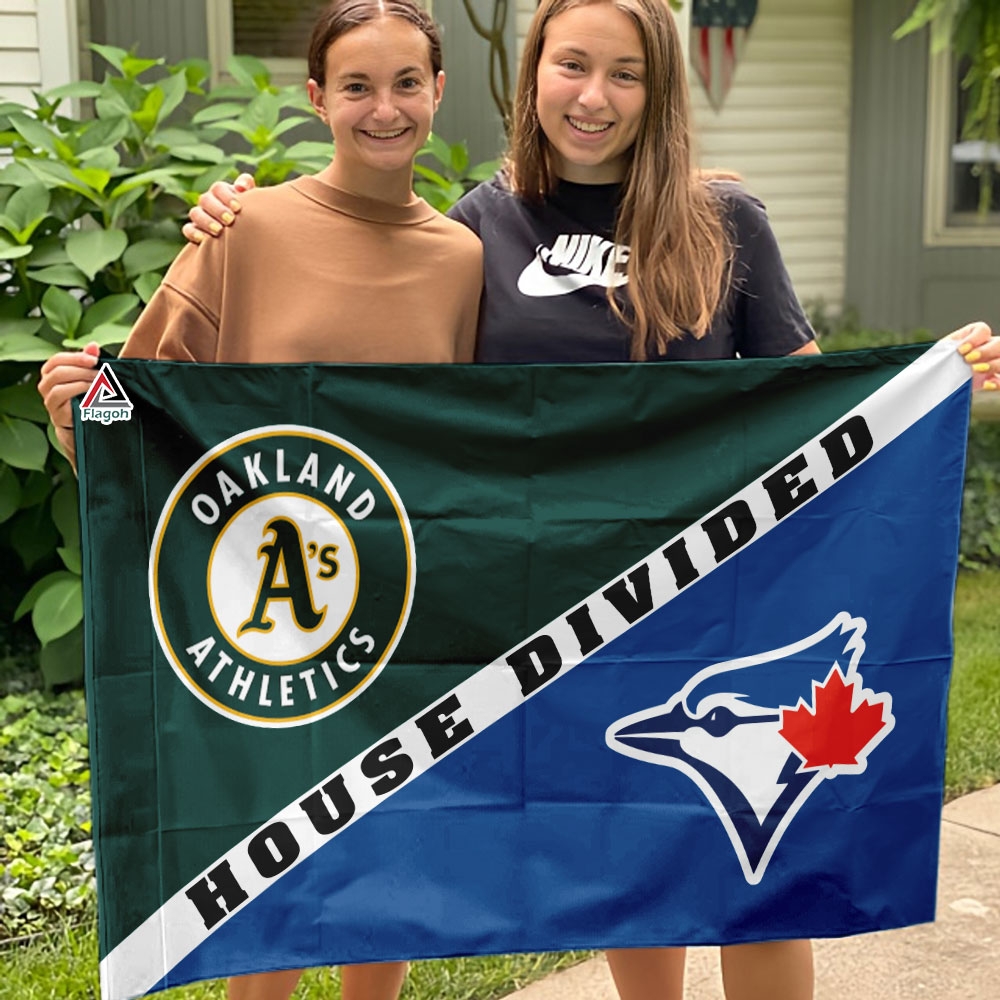 Athletics vs Blue Jays House Divided Flag, MLB House Divided Flag - Image 4