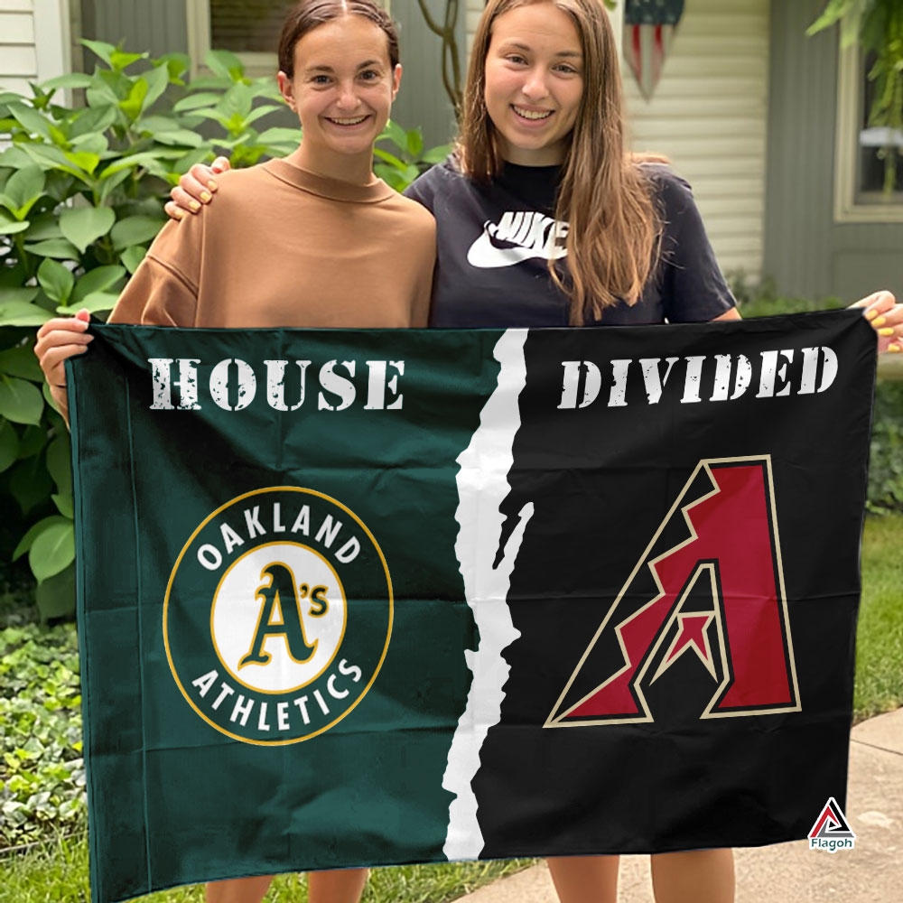 Athletics vs Diamondbacks House Divided Flag, MLB House Divided Flag - Image 4