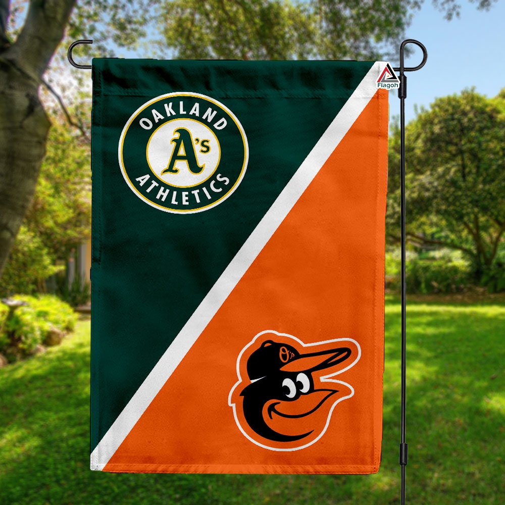 Athletics vs Orioles House Divided Flag, MLB House Divided Flag