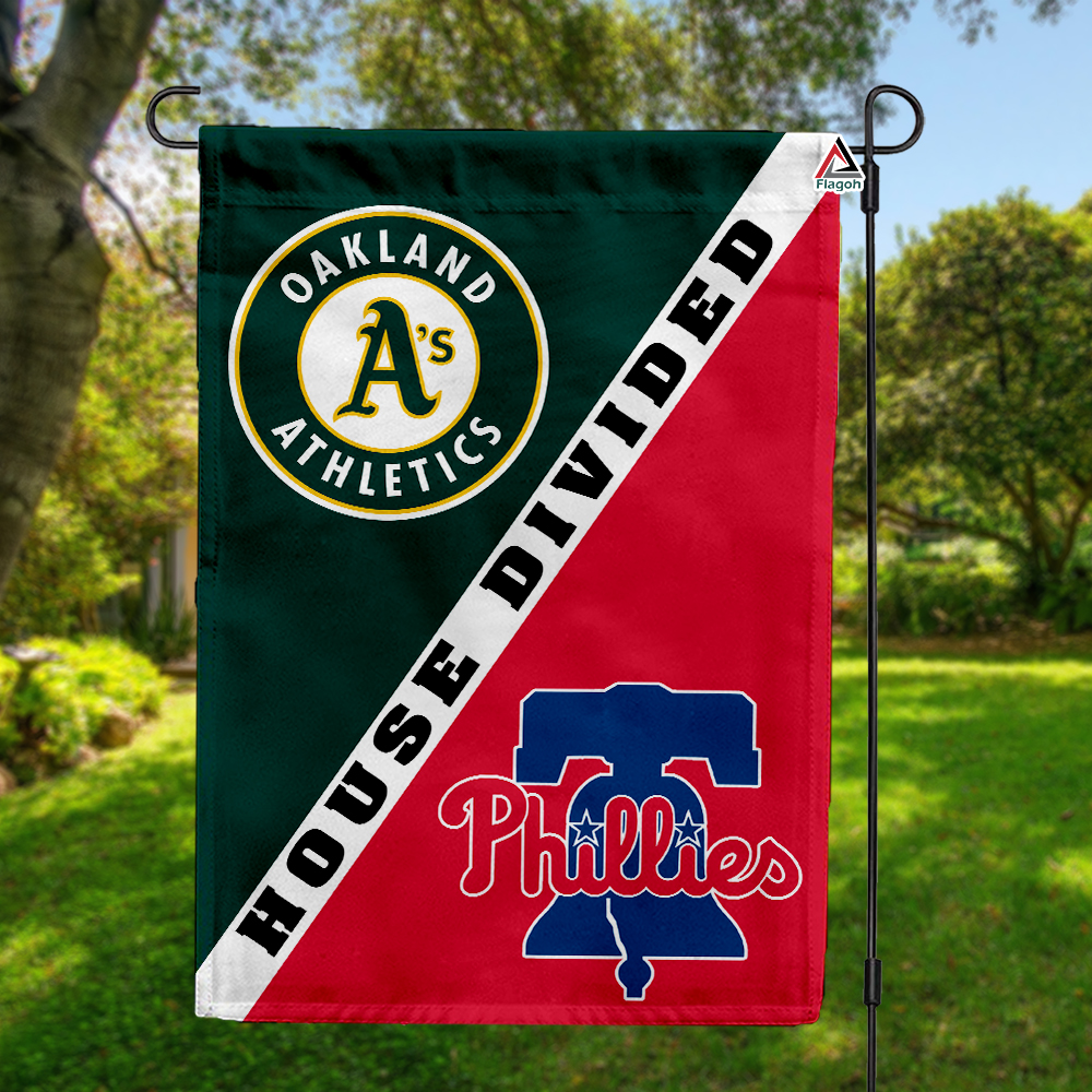 Athletics vs Phillies House Divided Flag, MLB House Divided Flag