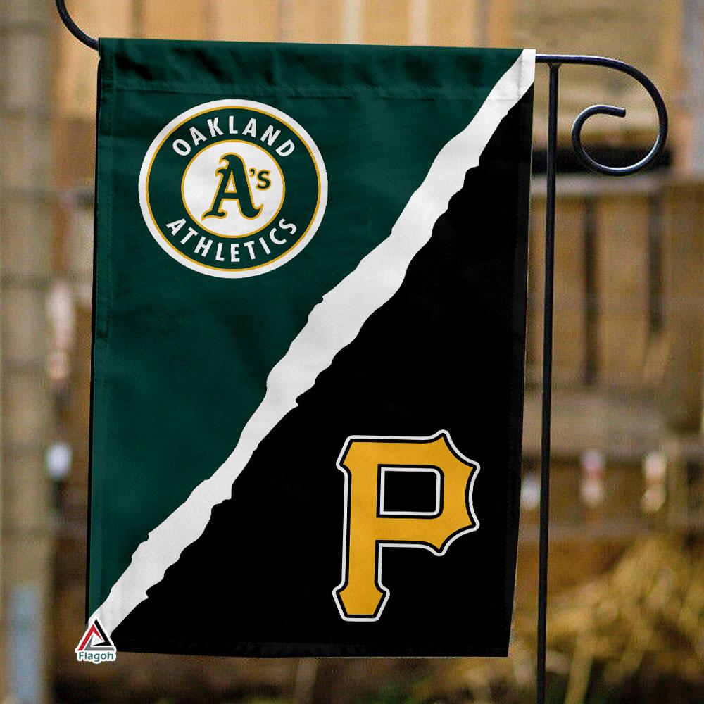 Athletics vs Pirates House Divided Flag, MLB House Divided Flag