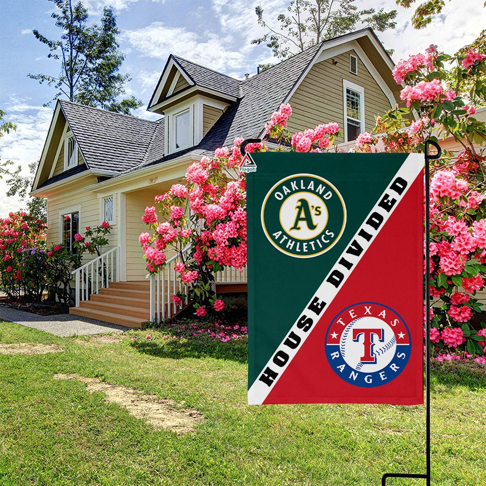 Athletics vs Rangers House Divided Flag, MLB House Divided Flag - Image 3