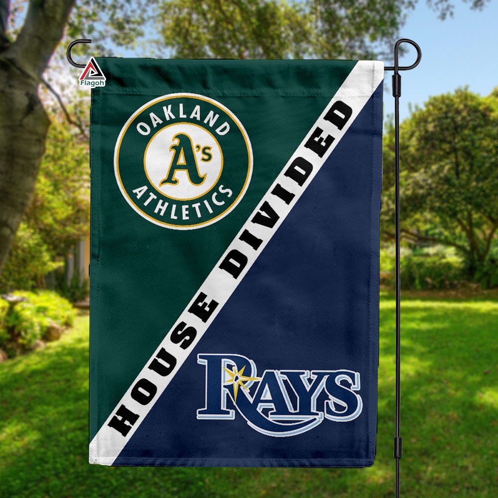Athletics vs Rays House Divided Flag, MLB House Divided Flag