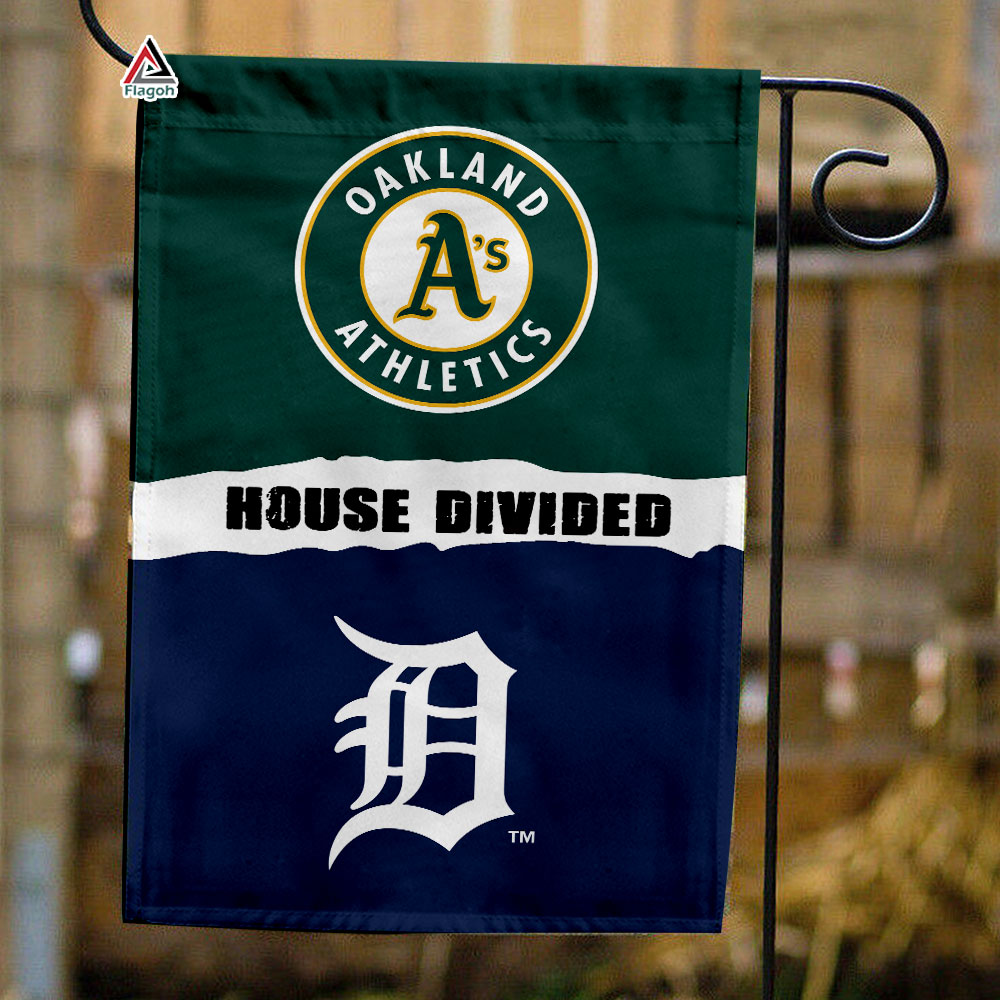 Athletics vs Tigers House Divided Flag, MLB House Divided Flag