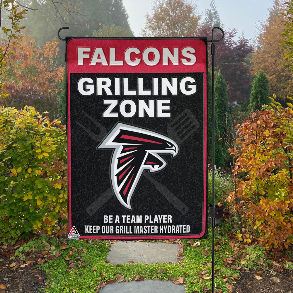 Atlanta Falcons Grilling Zone Flag, Falcons Football Fans BBQ Flag
