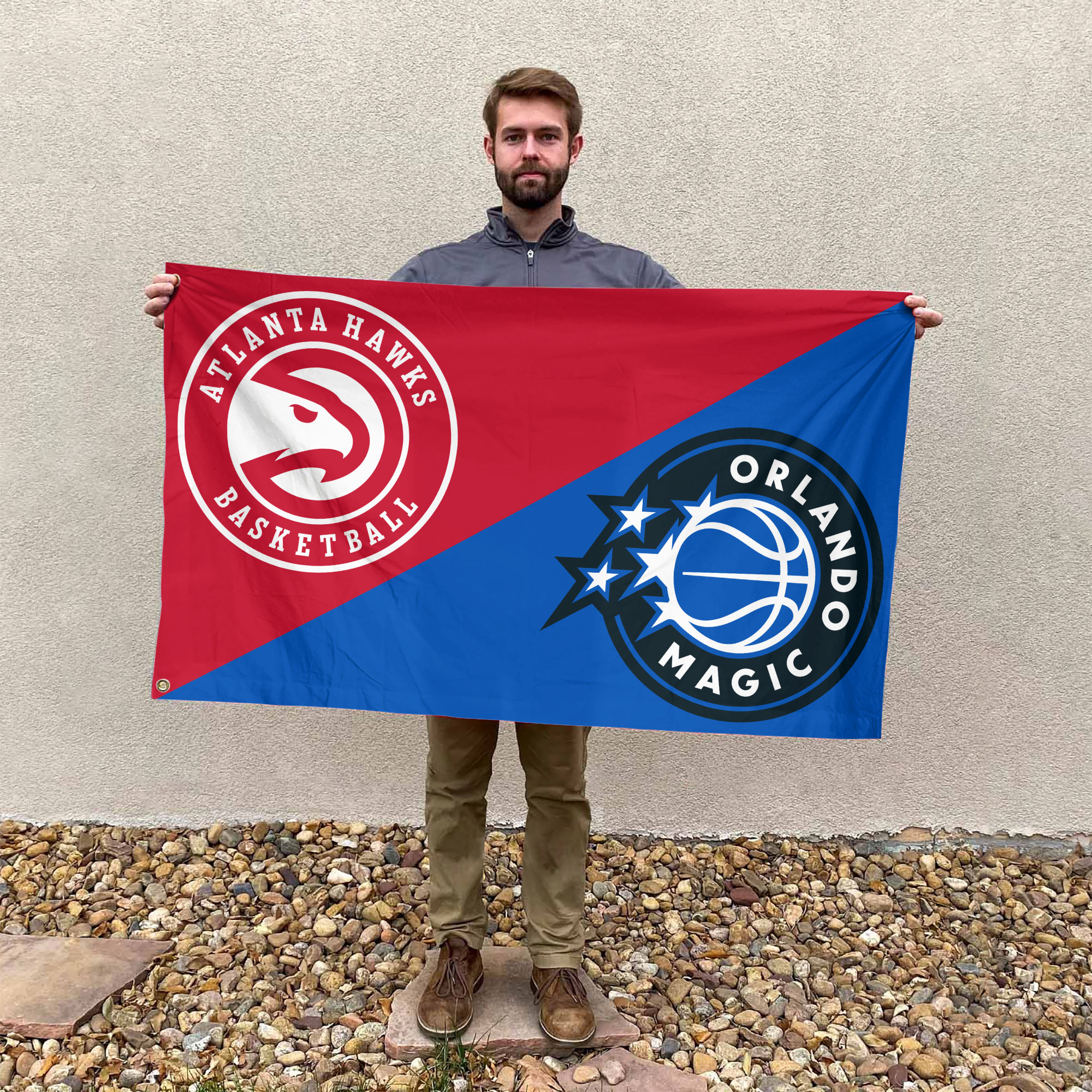 Atlanta vs Orlando House Divided Flag, NBA House Divided Flag - Image 3