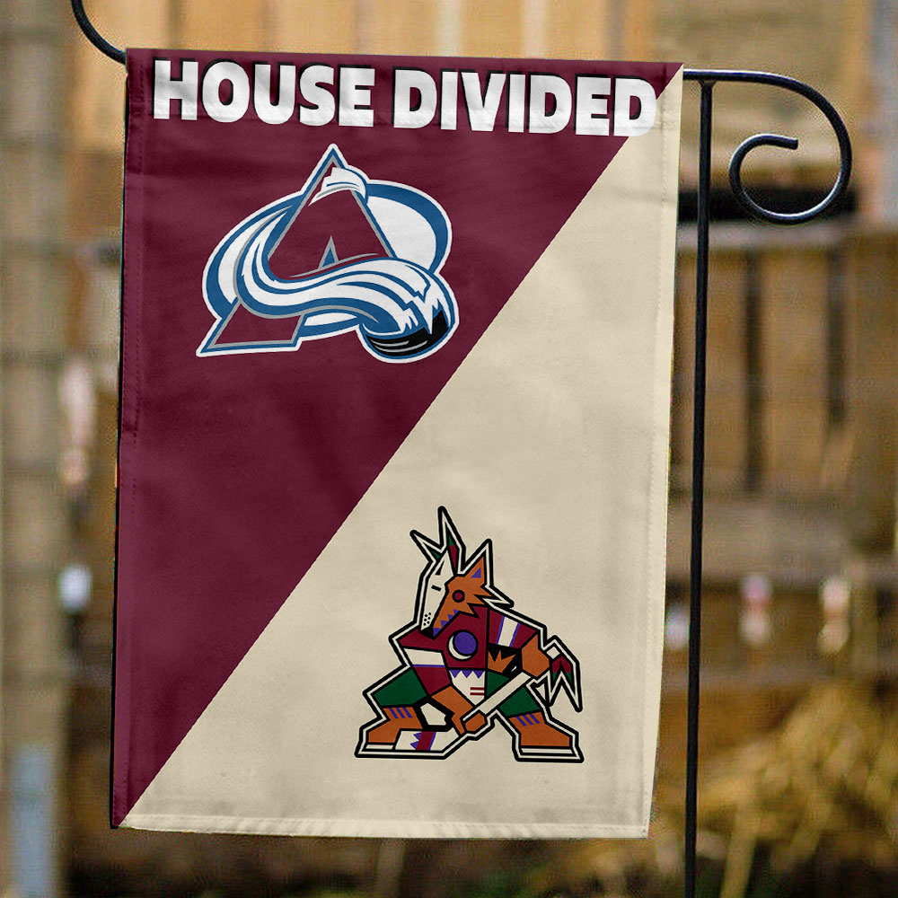 Avalanche vs Coyotes House Divided Flag, NHL House Divided Flag