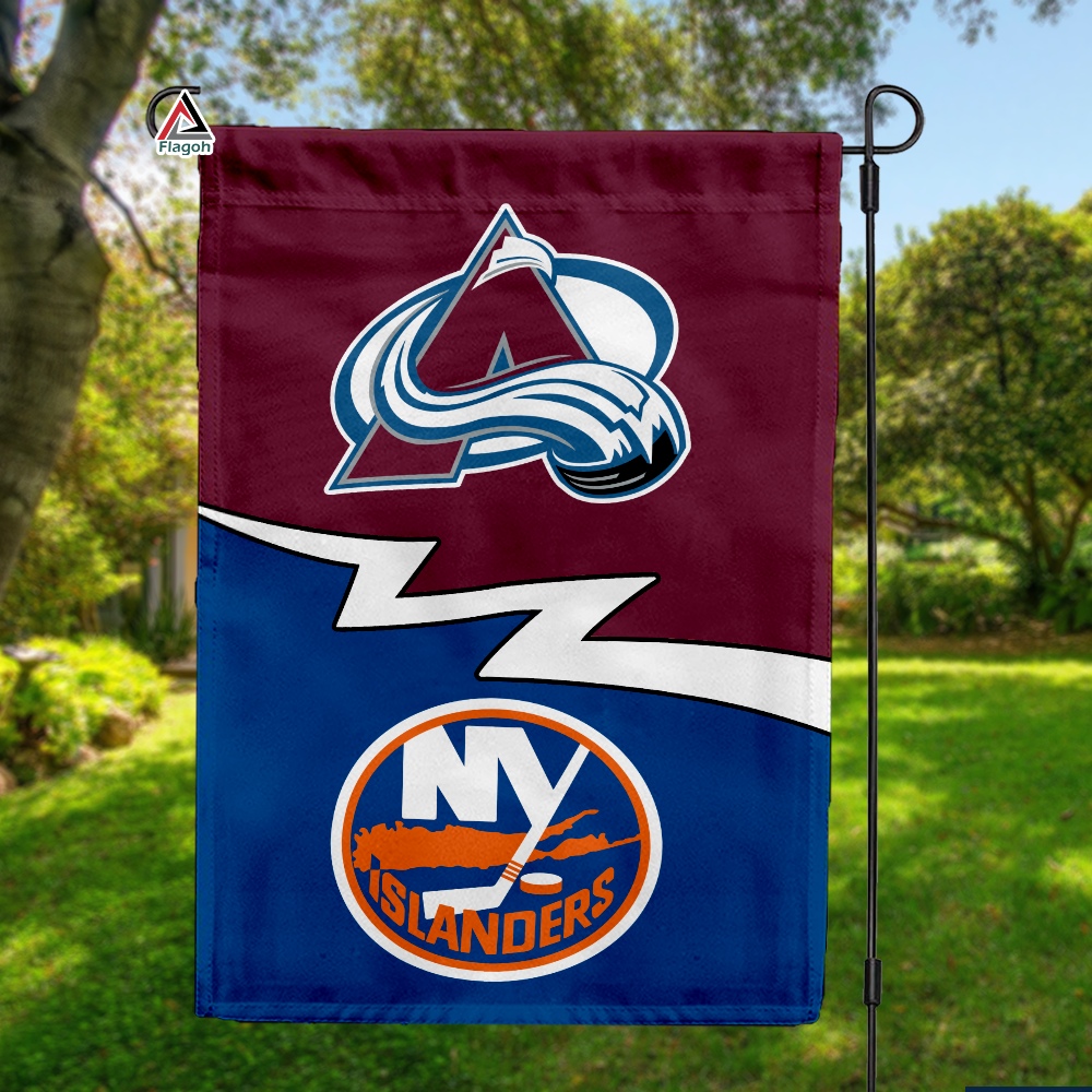 Avalanche vs Islanders House Divided Flag, NHL House Divided Flag