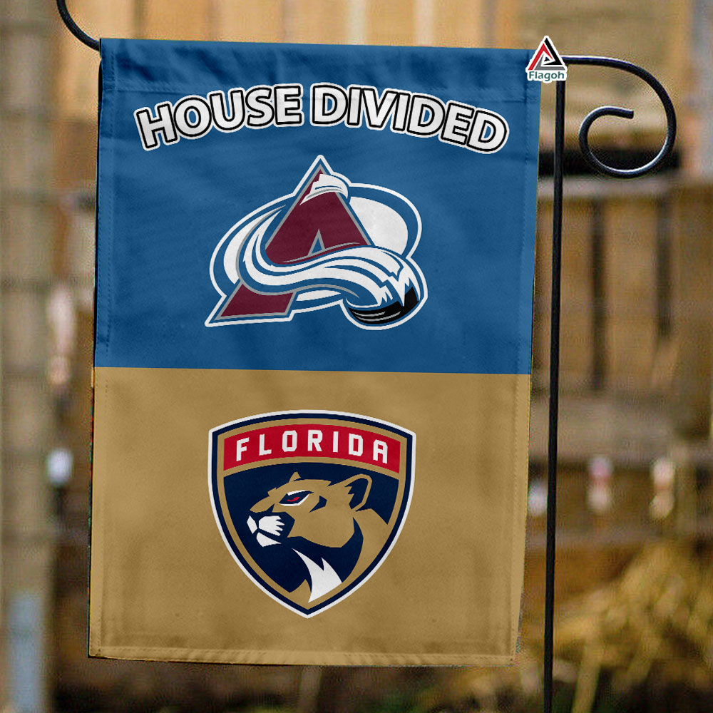 Avalanche vs Panthers House Divided Flag, NHL House Divided Flag
