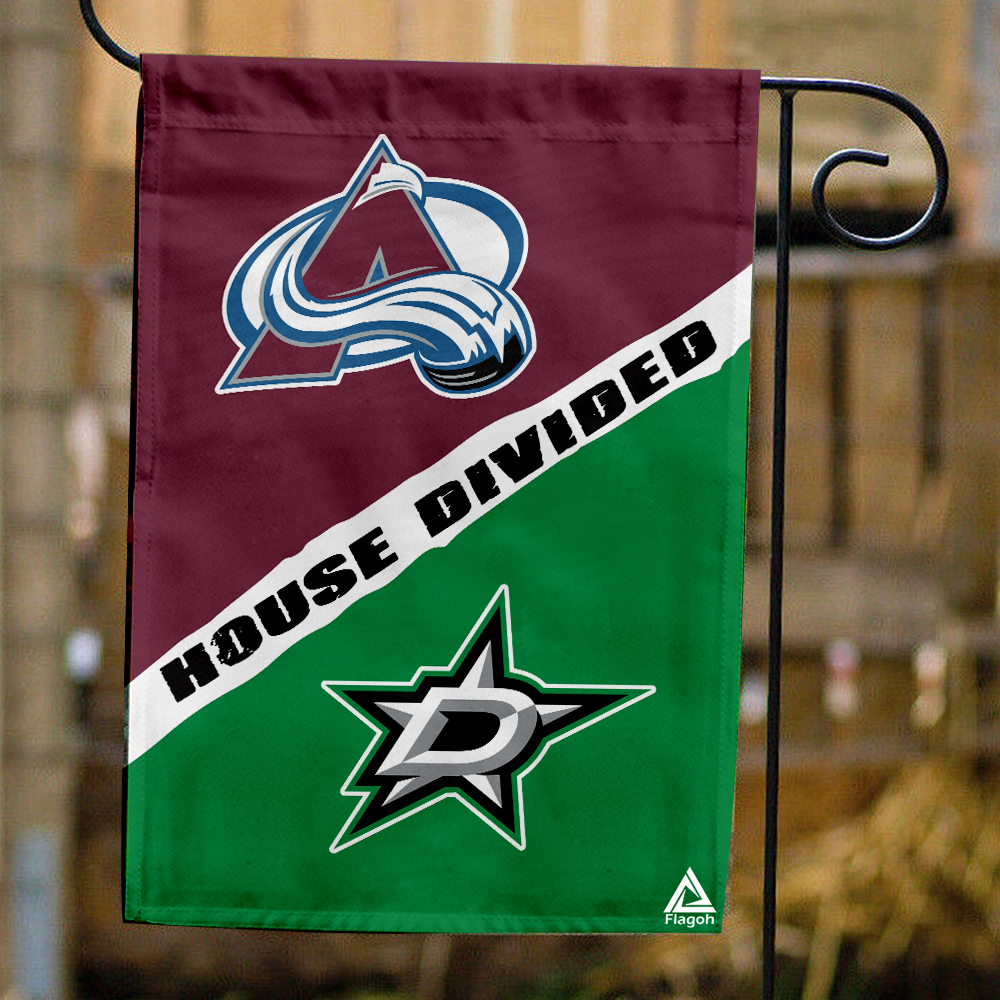 Avalanche vs Stars House Divided Flag, NHL House Divided Flag