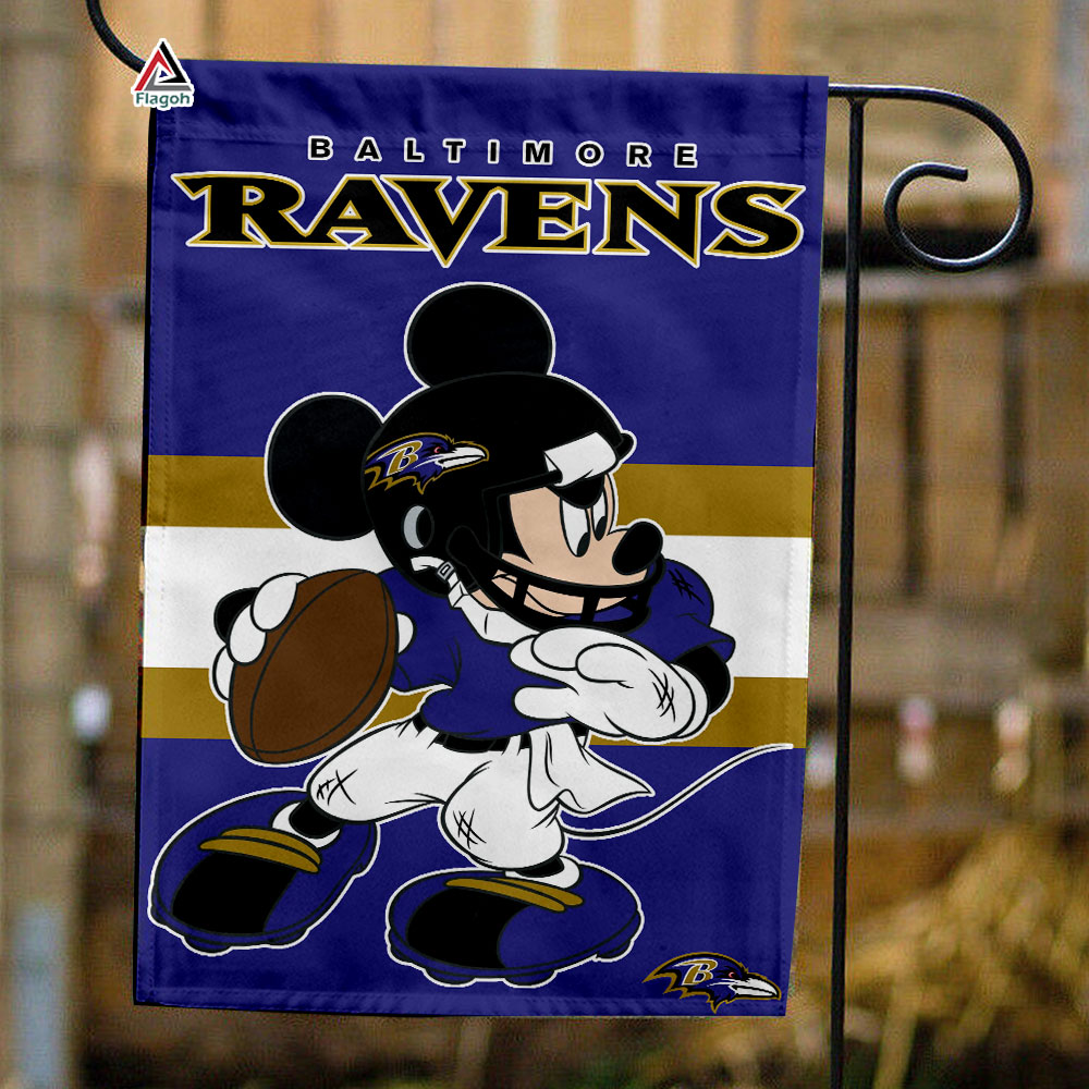Baltimore Ravens x Mickey Football Flag, NFL Premium Flag