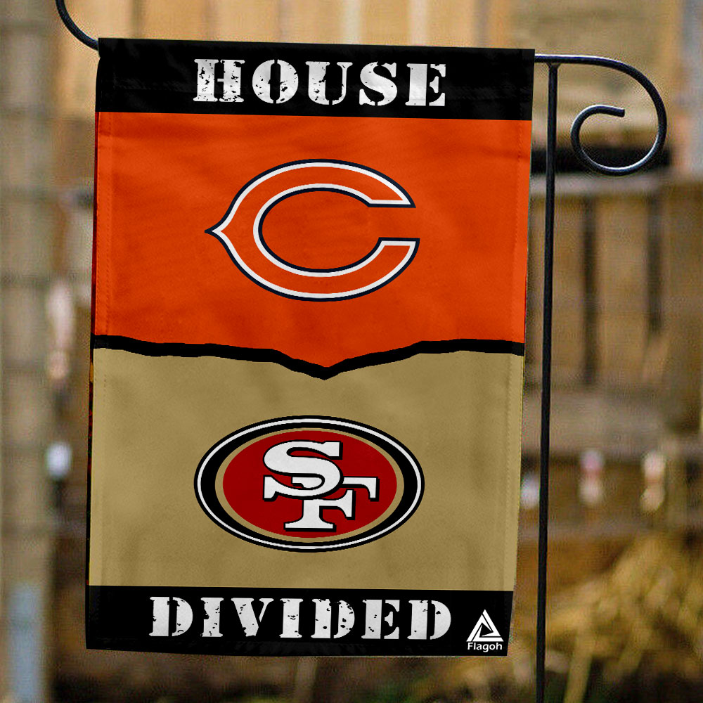 Bears vs 49ers House Divided Flag, NFL House Divided Flag