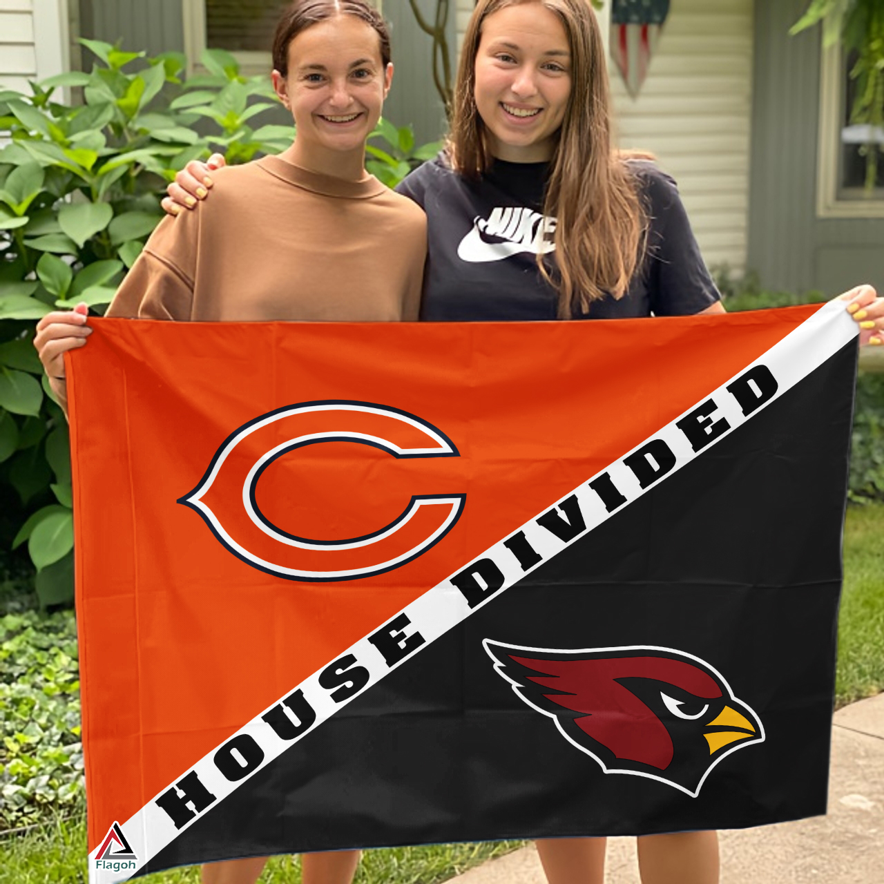 Bears vs Cardinals House Divided Flag, NFL House Divided Flag - Image 3