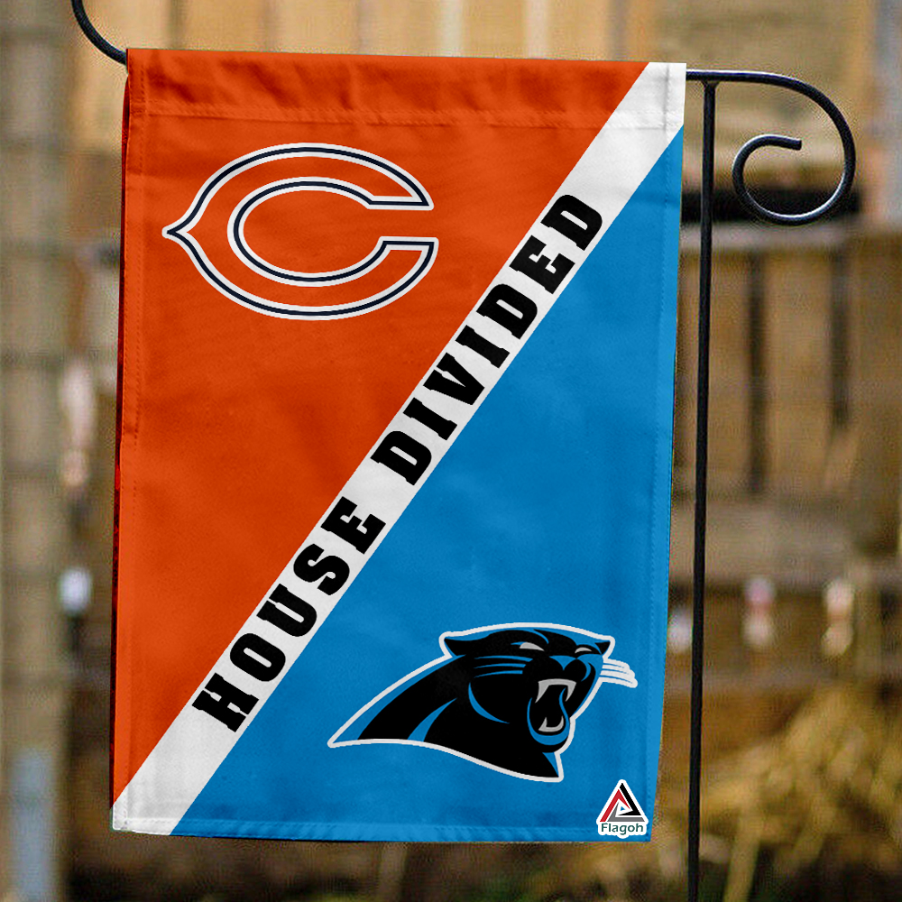 Bears vs Panthers House Divided Flag, NFL House Divided Flag