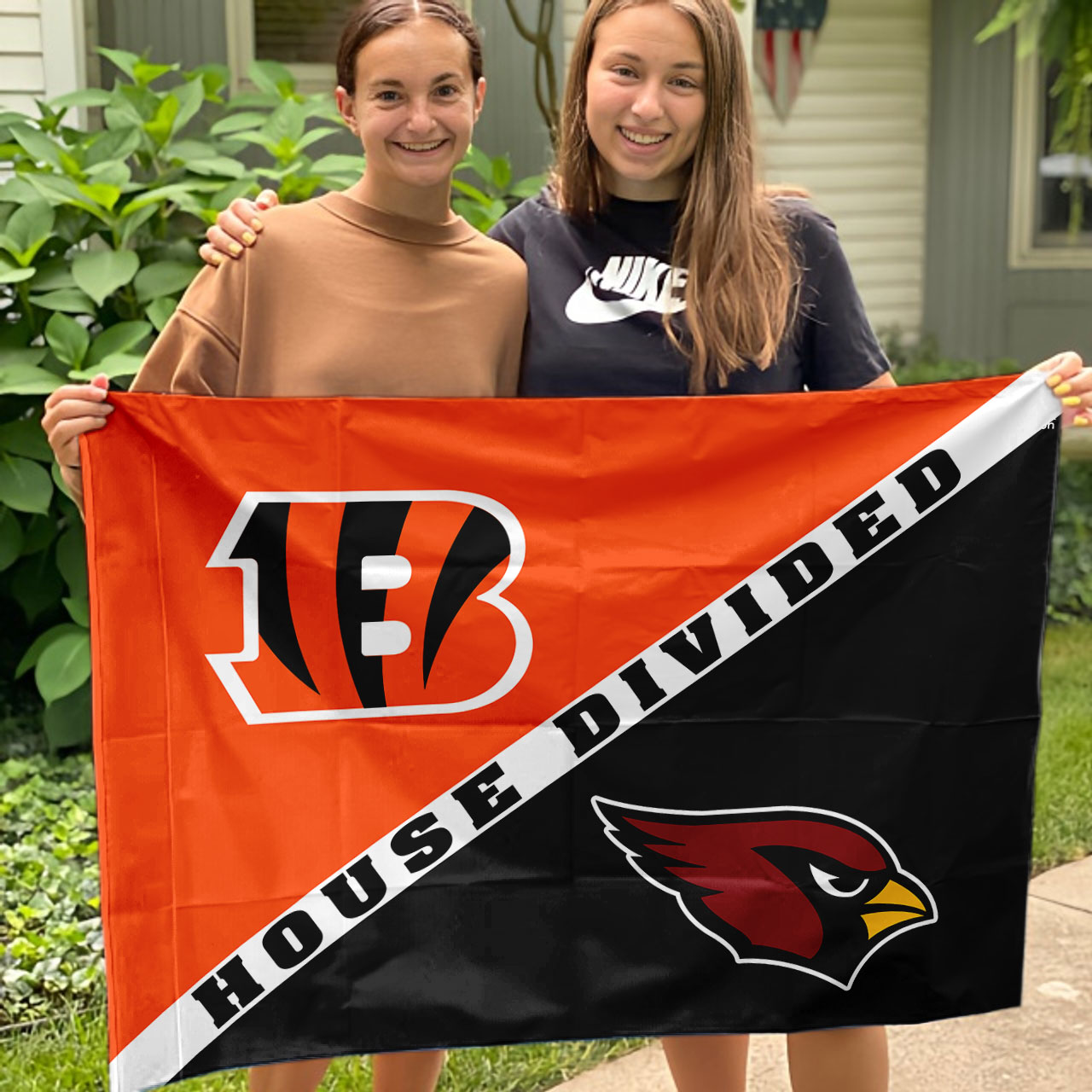Bengals vs Cardinals House Divided Flag, NFL House Divided Flag - Image 3