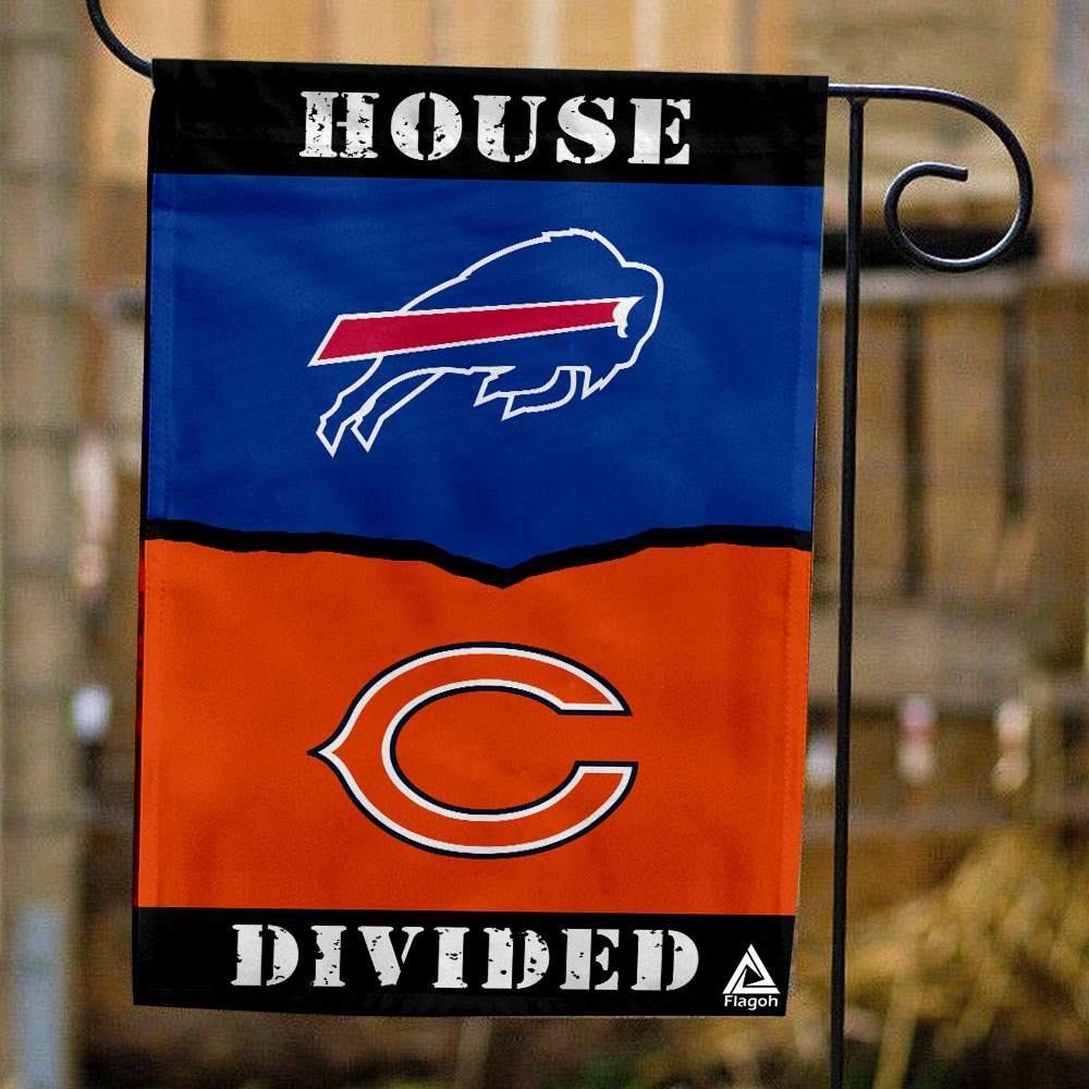 Bills vs Bears House Divided Flag, NFL House Divided Flag