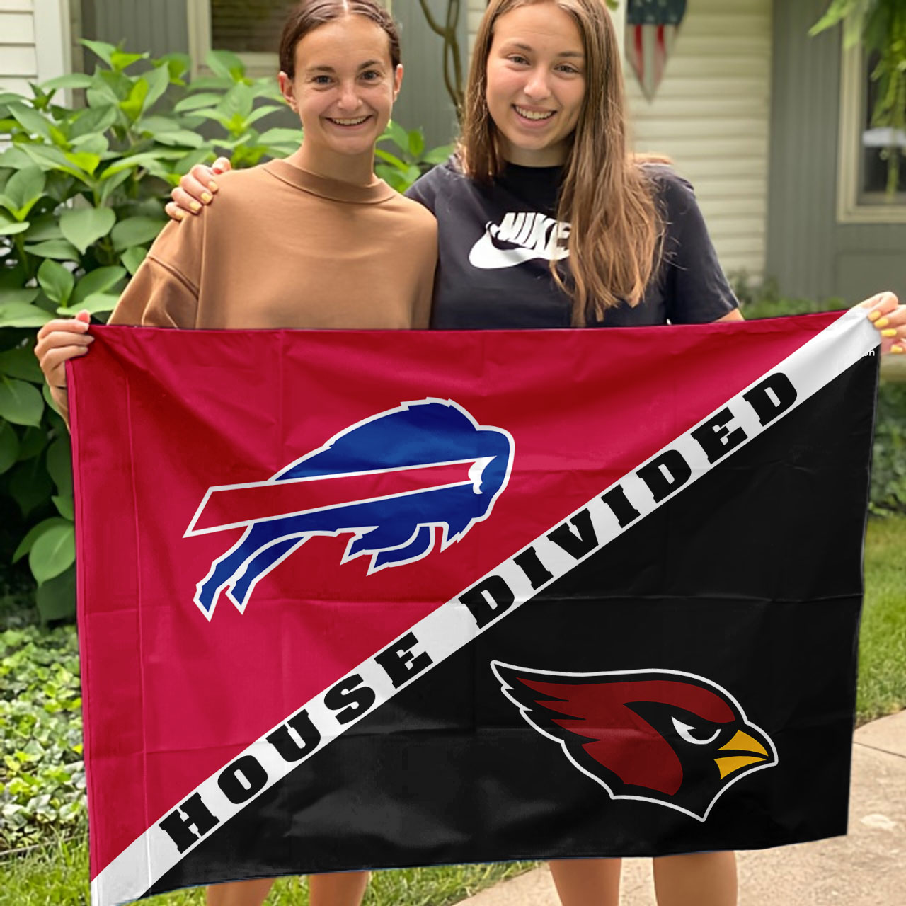 Bills vs Cardinals House Divided Flag, NFL House Divided Flag - Image 3
