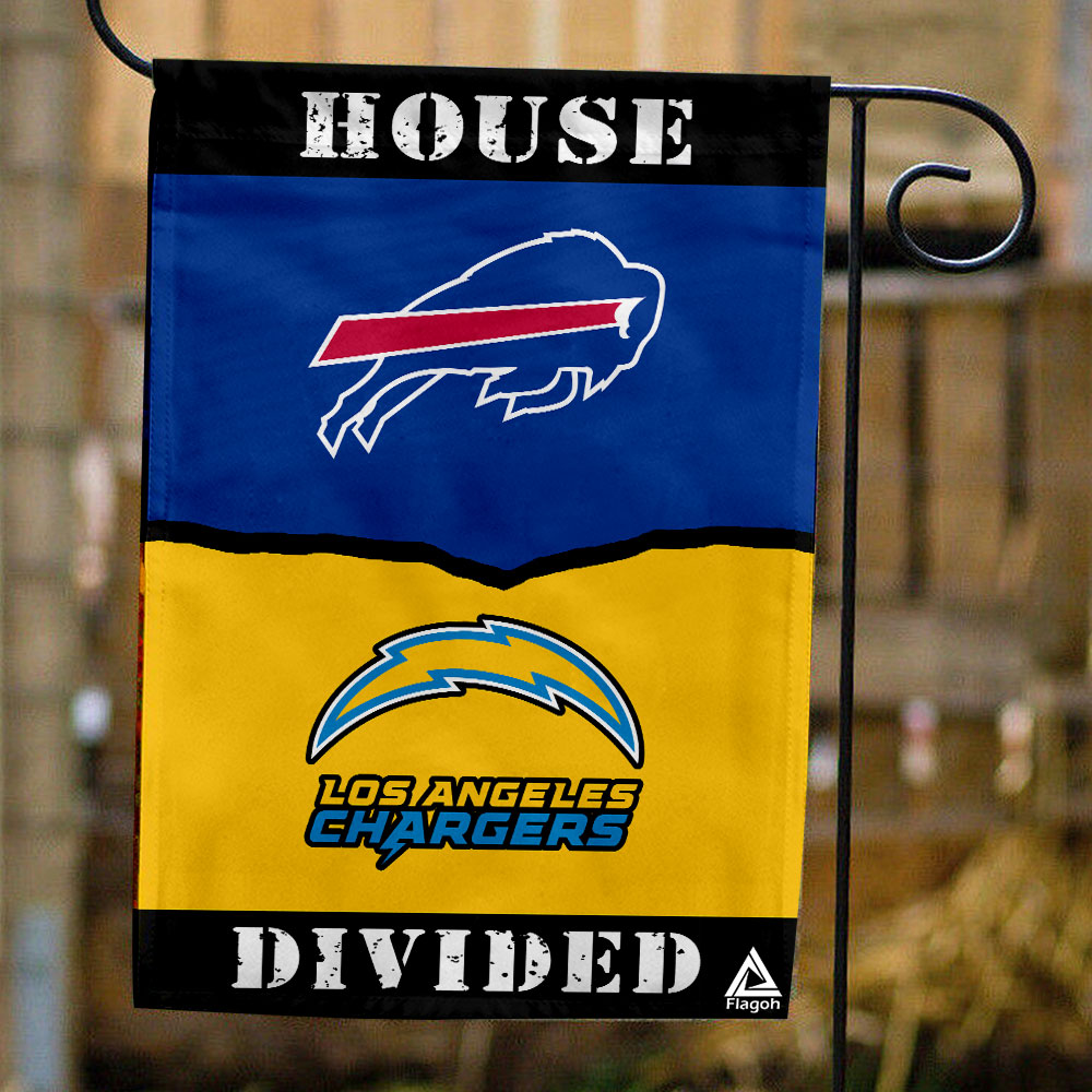 Bills vs Chargers House Divided Flag, NFL House Divided Flag