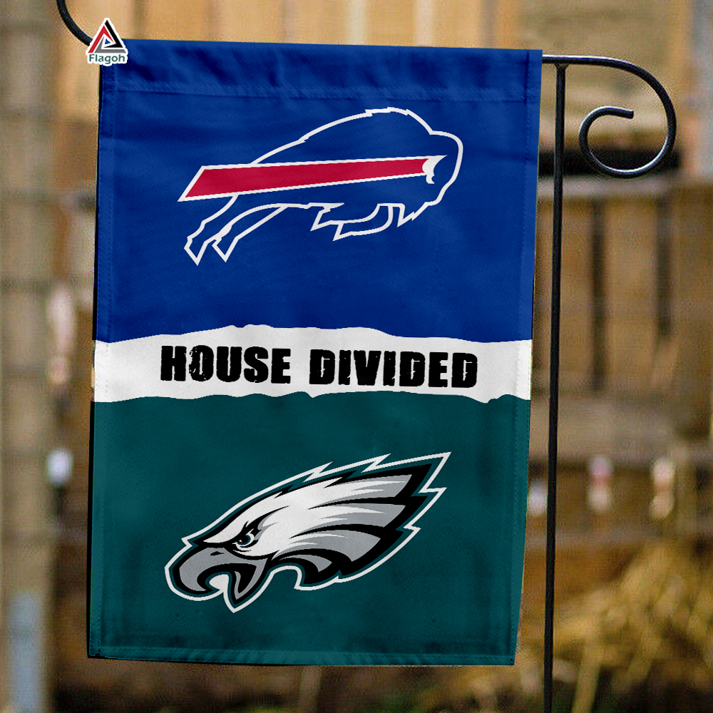 Bills vs Eagles House Divided Flag, NFL House Divided Flag