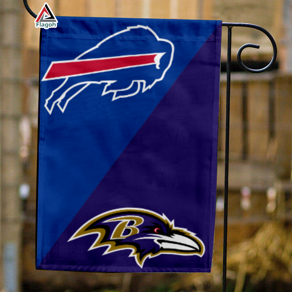 Bills vs Ravens House Divided Flag, NFL House Divided Flag
