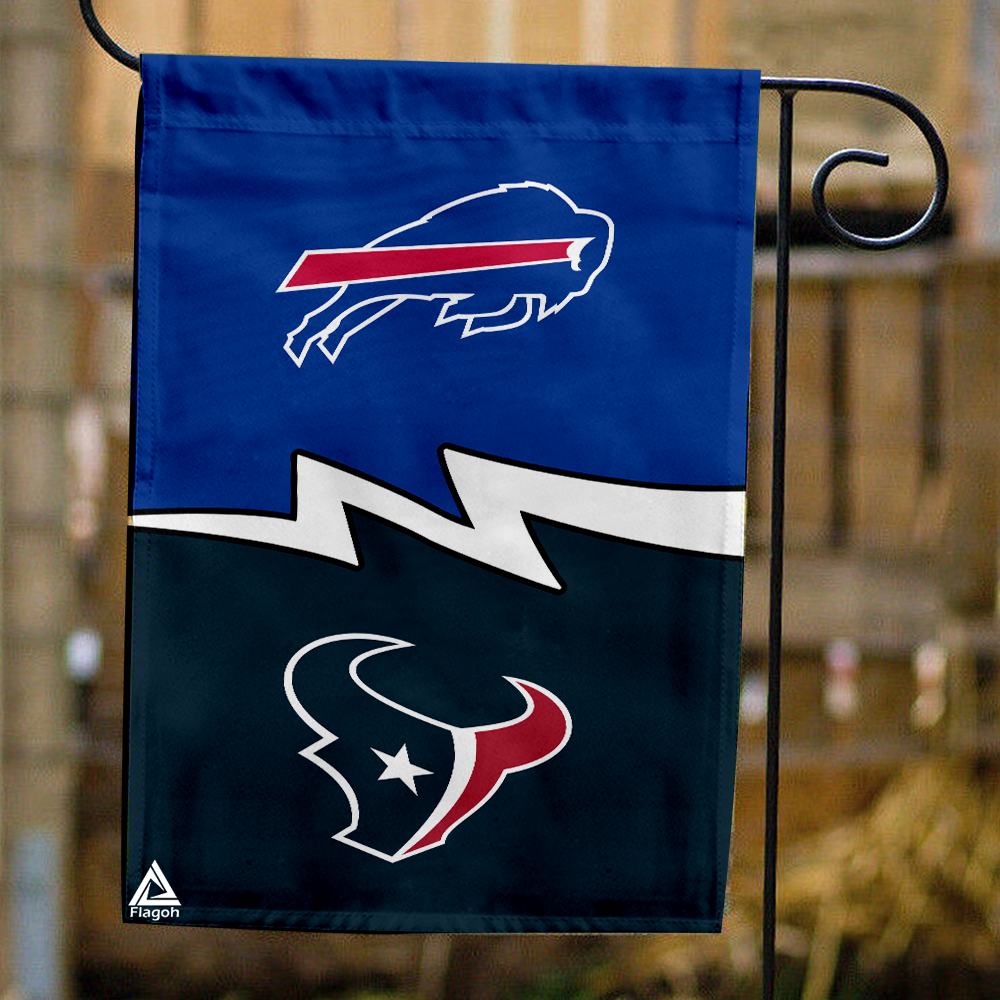 Bills vs Texans House Divided Flag, NFL House Divided Flag