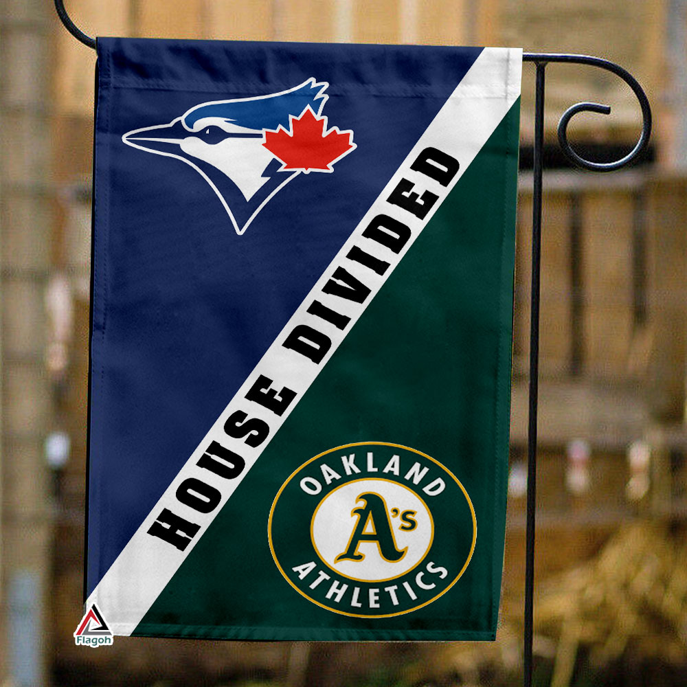 Blue Jays vs Athletics House Divided Flag, MLB House Divided Flag
