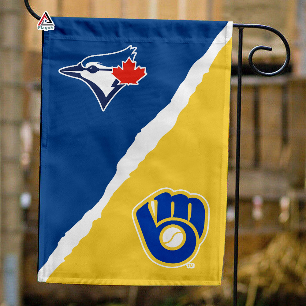 Blue Jays vs Brewers House Divided Flag, MLB House Divided Flag