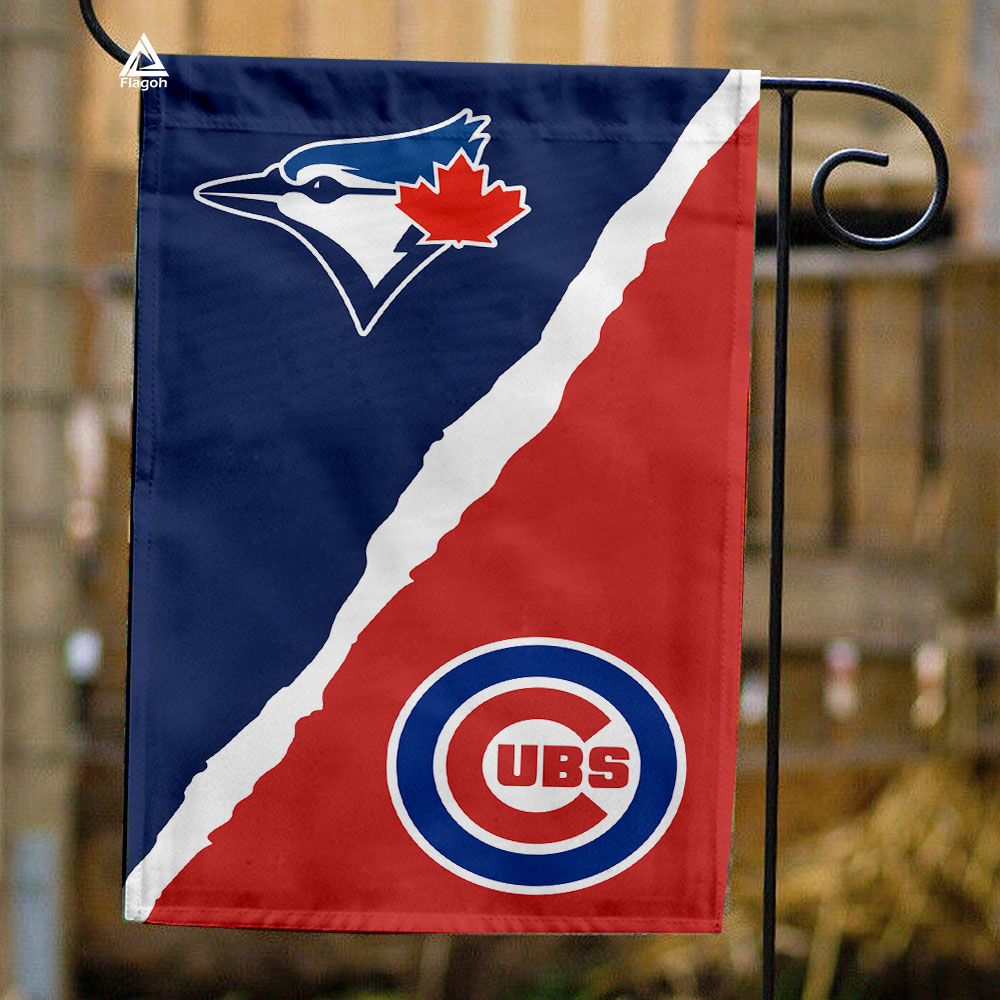 Blue Jays vs Cubs House Divided Flag, MLB House Divided Flag
