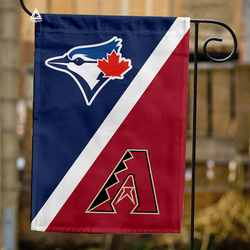 Blue Jays vs Diamondbacks House Divided Flag, MLB House Divided Flag