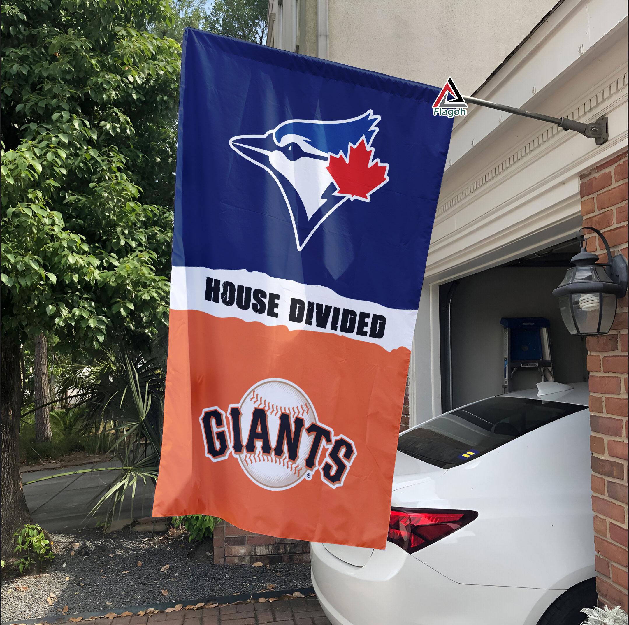 Blue Jays vs Giants House Divided Flag, MLB House Divided Flag - Image 3