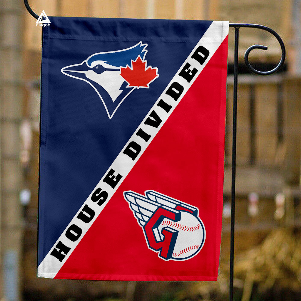 Blue Jays vs Guardians House Divided Flag, MLB House Divided Flag