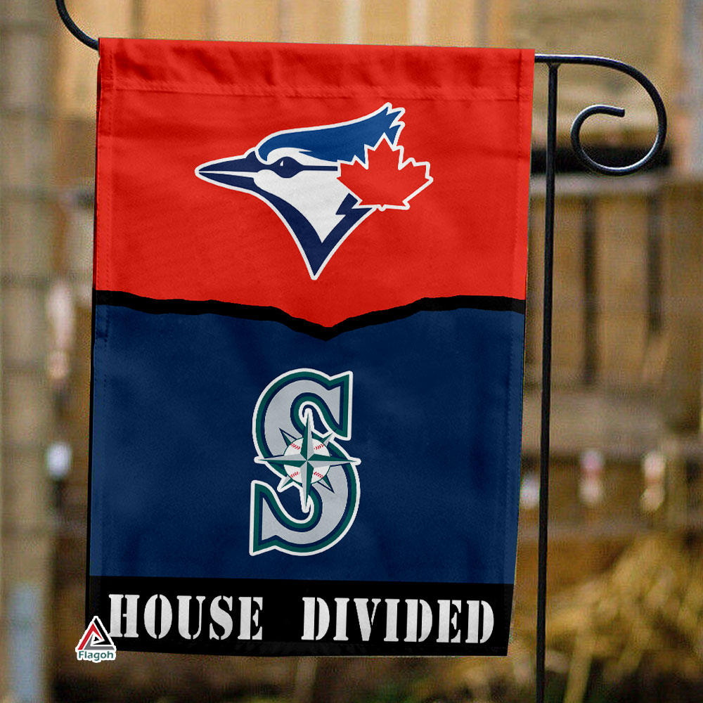 Blue Jays vs Mariners House Divided Flag, MLB House Divided Flag